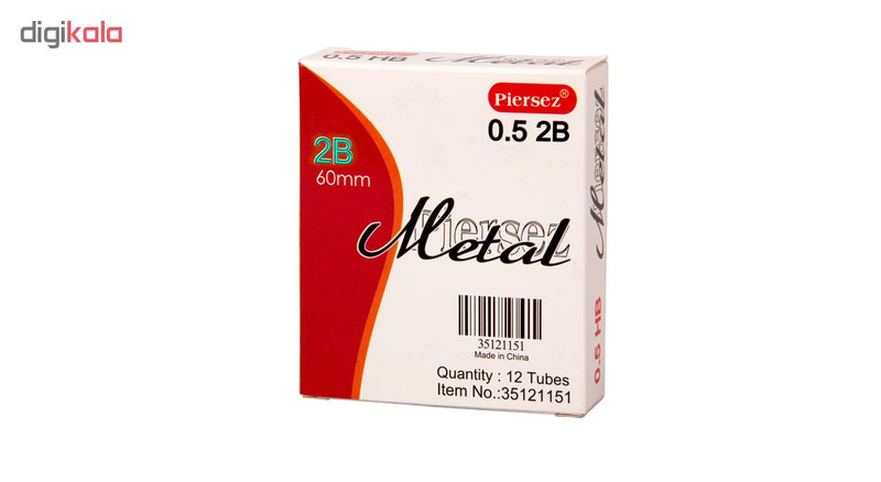 نوک مداد نوکی پییرسز کد PZW0135 مدل متال قطر 0.5 میلی متر بسته 12 عددی