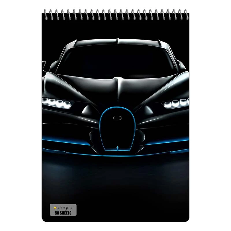 دفتر نقاشی 50 برگ سیمی کارنیکا طرح بوگاتی Bugatti کد 36520