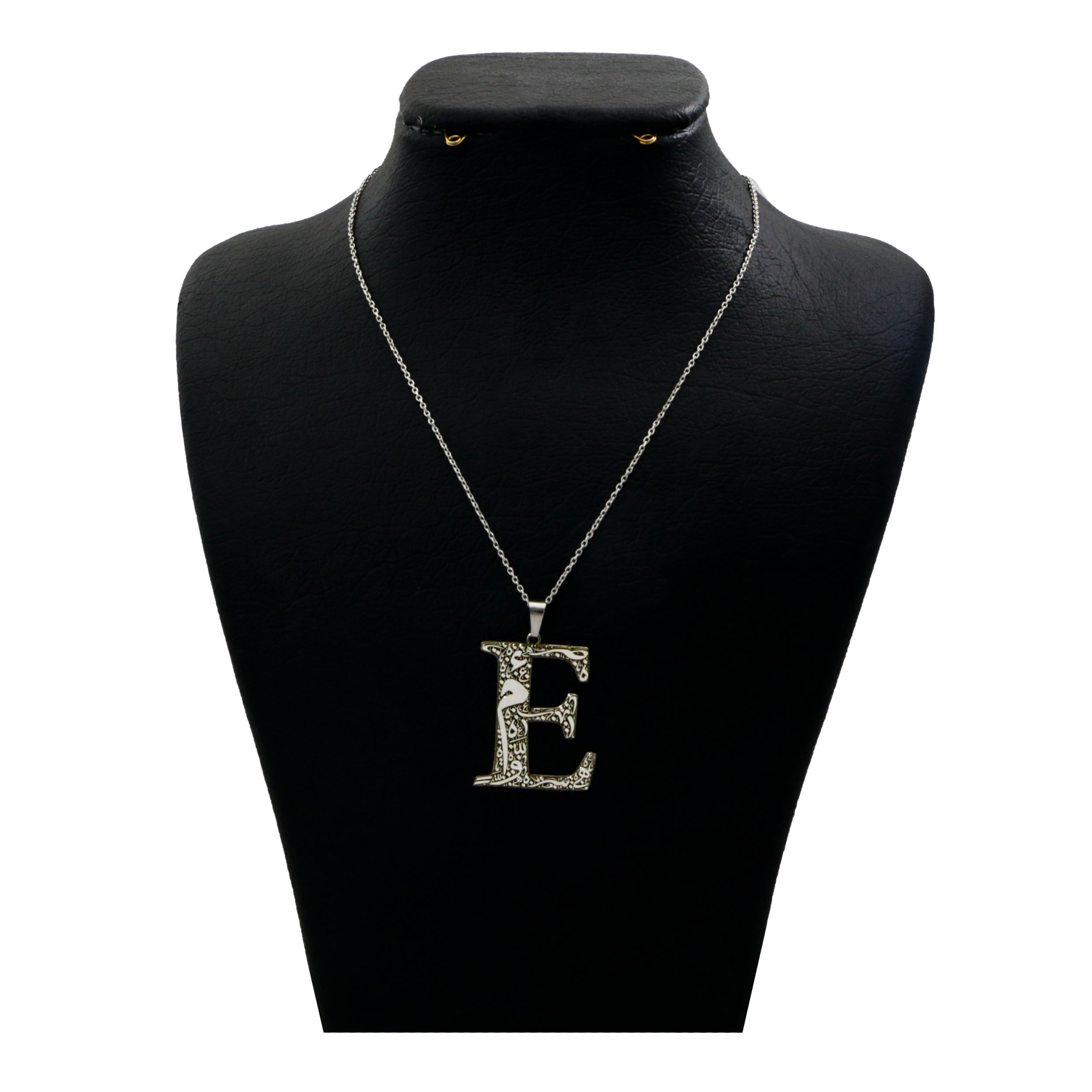 گردنبند نقره زنانه دلی جم طرح حرف E کد D 223