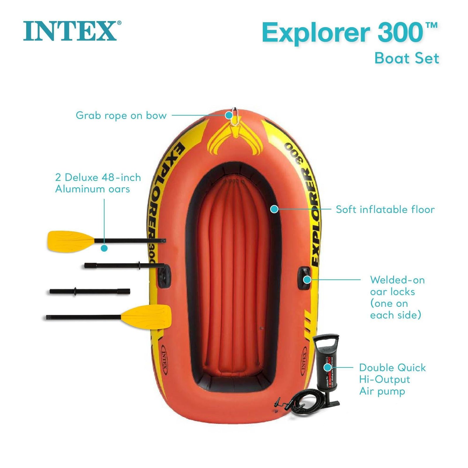 قایق بادی اینتکس مدل Explorer300 -  - 4
