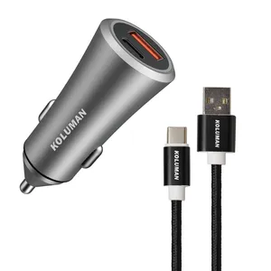 شارژر فندکی کلومن مدل KC - C03 به همراه کابل MICRO USB