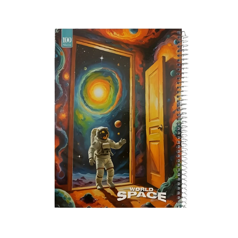 دفتر مشق 100 برگ مدل مجلد طرح فضانورد کد 121772