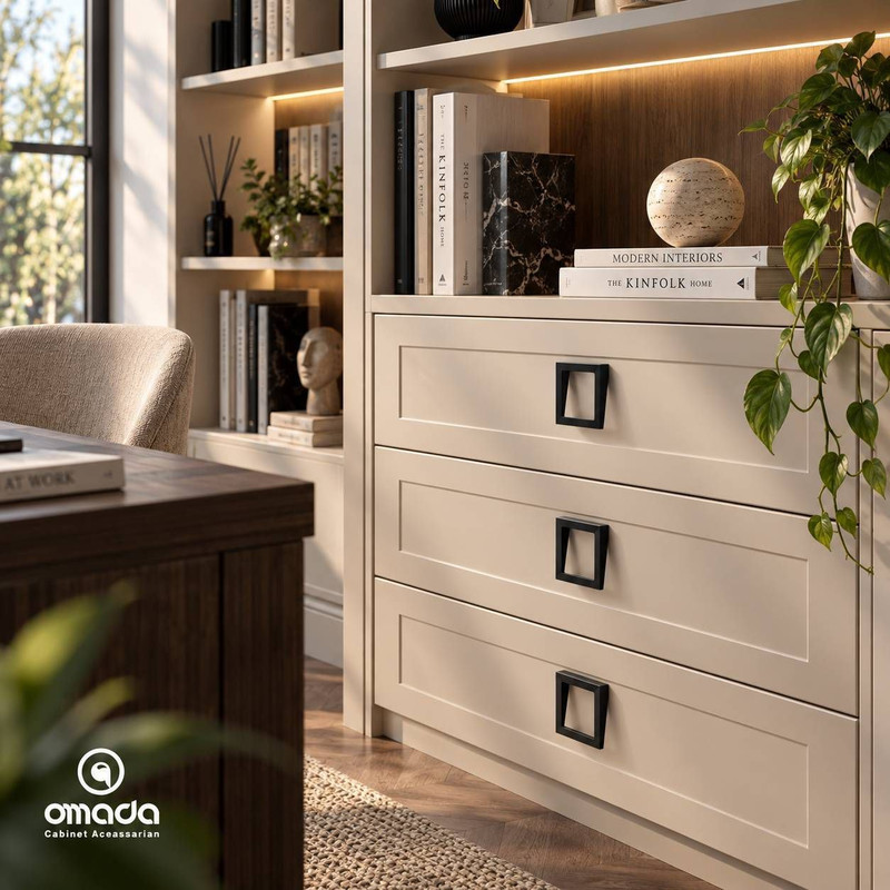 دستگیره کابینت و کمد مدل مربع 4×4 بسته 2 عددی