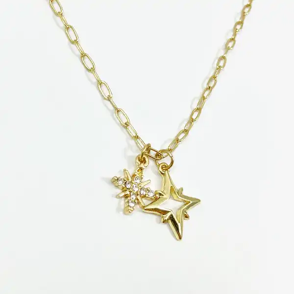 گردنبند زنانه سیکس مدل ستاره چهارپر