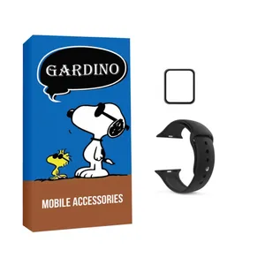 بند گاردینو مدل SILICON مناسب برای اپل واچ سری 1 سایز 42 میلی متری به همراه محافظ صفحه نمایش