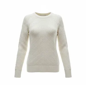 پلیور یقه گرد زنانه مدل بافت هفتی کد P-G-V