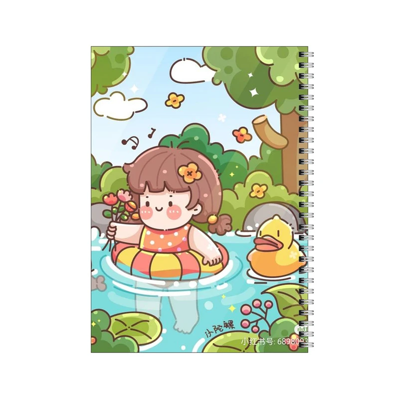 دفتر مشق 80 برگ بامبیلیپ طرح اردک و ماهی و دختر کد 4411365
