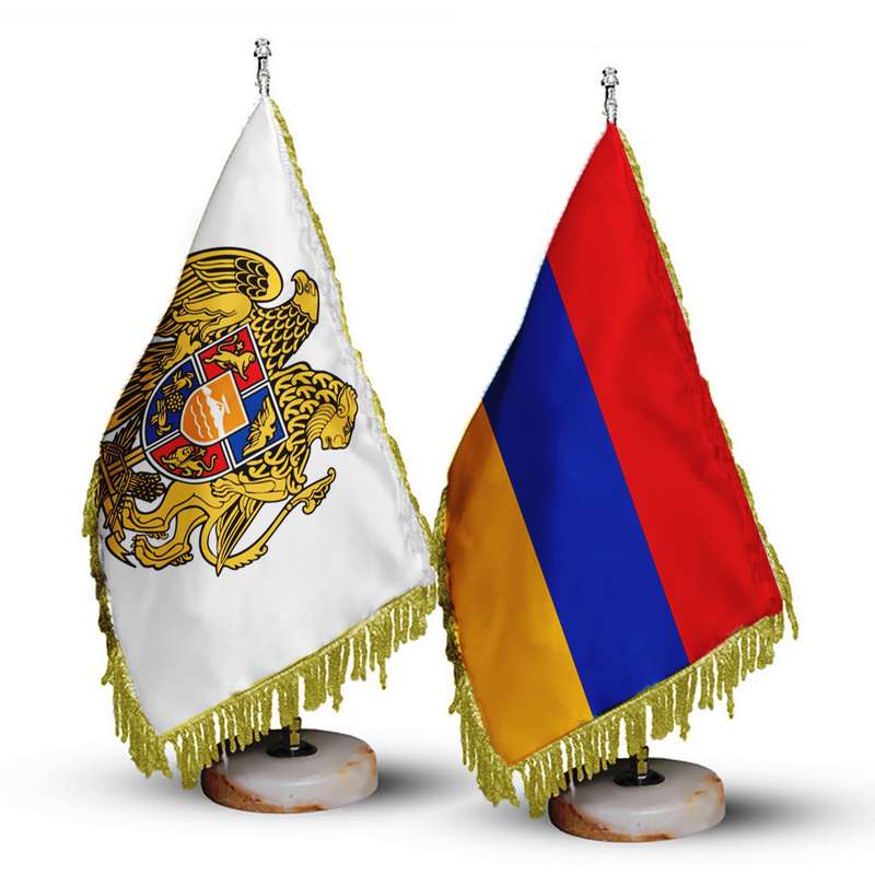 پرچم رومیزی مدل ارمنستان مجموعه 2 عددی