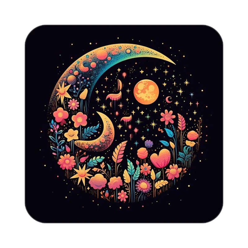 زیر لیوانی کاکتی طرح ماه و ستاره مدل mp53095