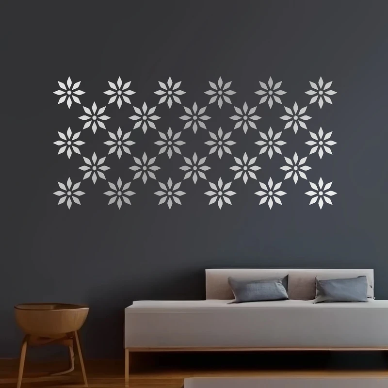 آینه پلکسی گلس مدل دکوراتیو کد N119 مجموعه 252 عددی