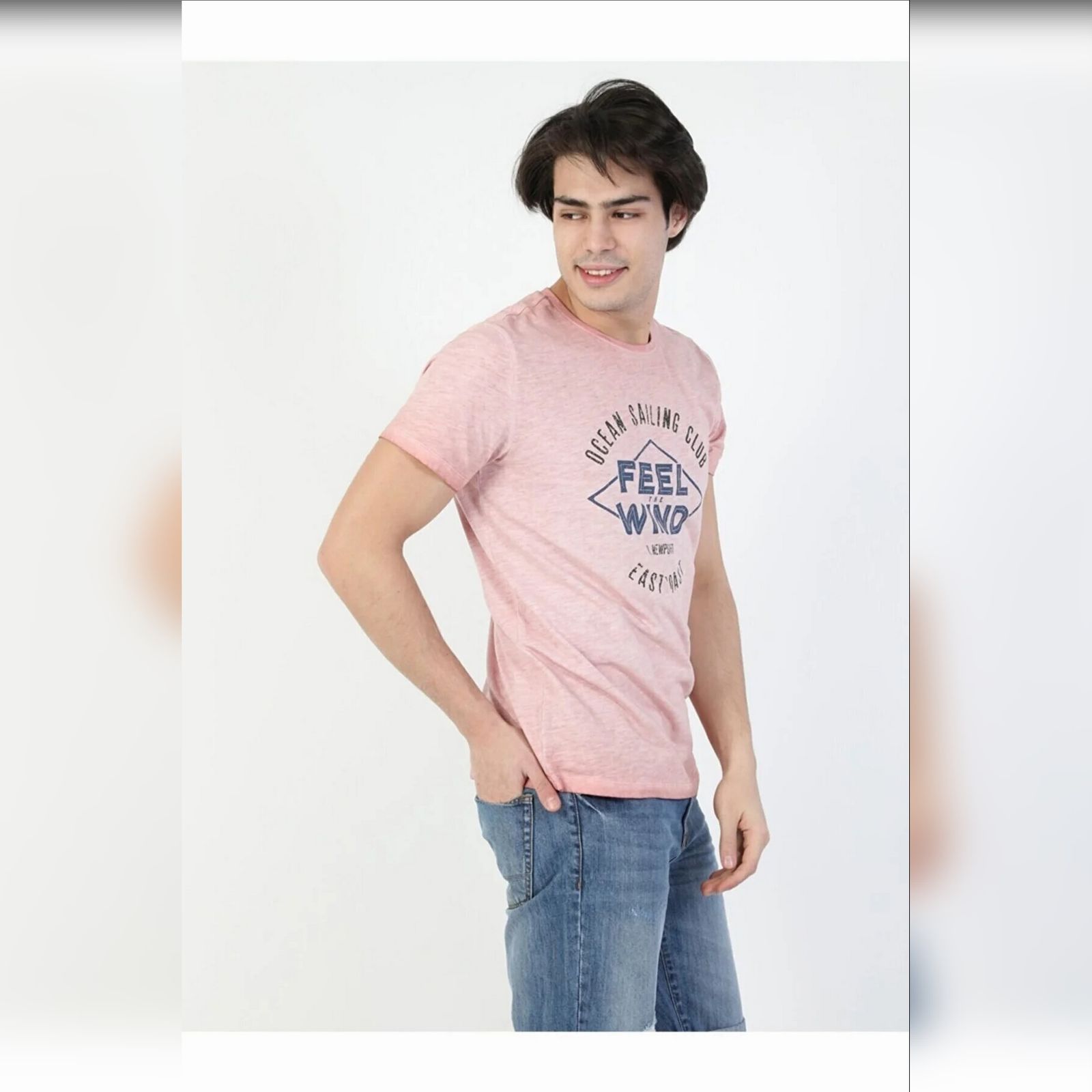 تی شرت آستین کوتاه مردانه کالینز مدل PEACH -  - 2