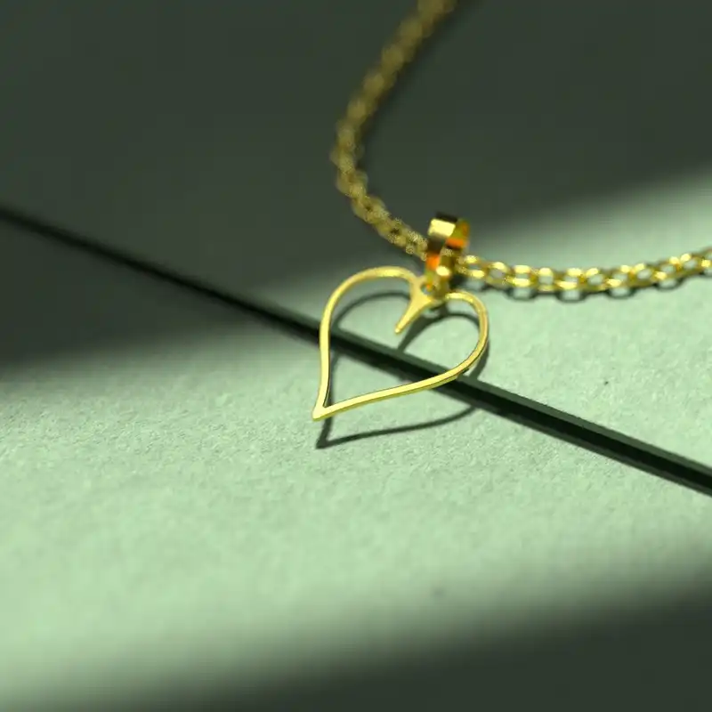 گردنبند طلا 18 عیار زنانه مدوپد مدل  طرح قلب کد E1200