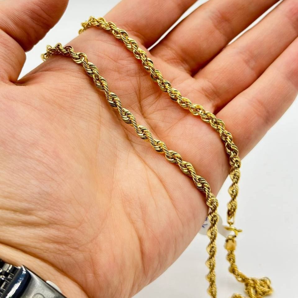 زنجیر طلا 18 عیار زنانه طلای کامک مدل شیک و طنابی -  - 3