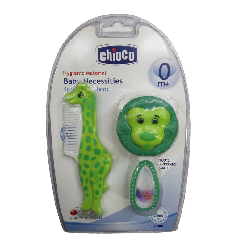 ست شانه و برس کودک چیکو مدل Animal کد 2022