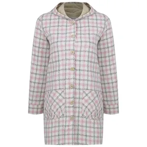 پالتو زنانه مدل ترک چهارخانه کد 13