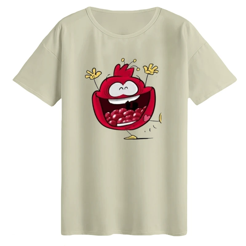 تی‌شرت لانگ آستین کوتاه زنانه مدل انار یلدایی کد12