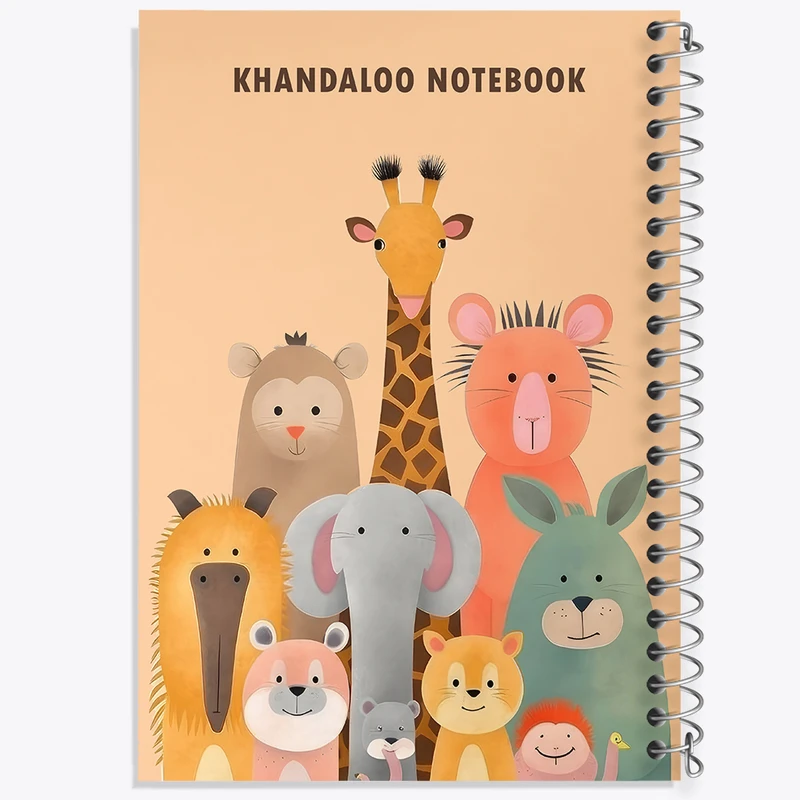 دفتر ژورنال نویسی 50 برگ خندالو مدل نقطه ای طرح حیوانات بامزه کد N5919