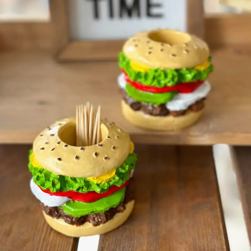 ظرف خلال دندان مدل همبرگر