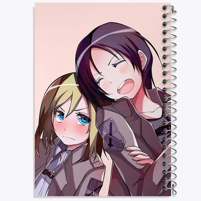 دفتر لیست خرید 50 برگ خندالو طرح هیستوریا و یمیر انیمه اتک آن تایتان Attack on Titan کد 11041