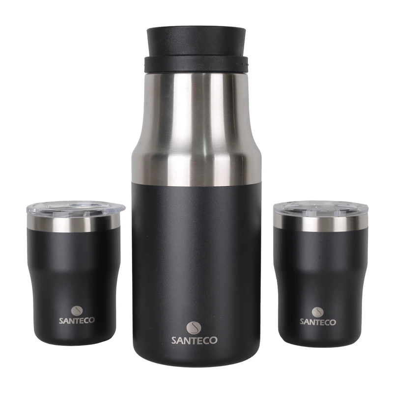 فلاسک سانتکو مدل Molle and Nora به همراه 2 عدد لیوان گنجایش 1.2 لیتر