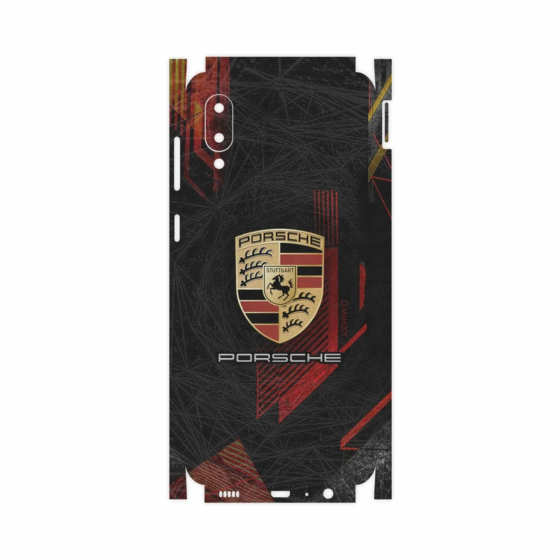 برچسب پوششی ماهوت مدل Porsche-Logo-FullSkin مناسب برای گوشی موبایل سامسونگ Galaxy M02