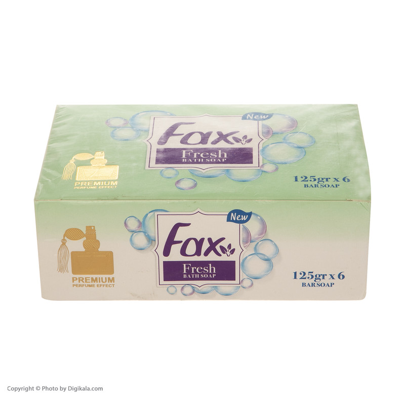صابون حمام فکس مدل Fresh Perfume وزن 125 گرم بسته 6 عددی