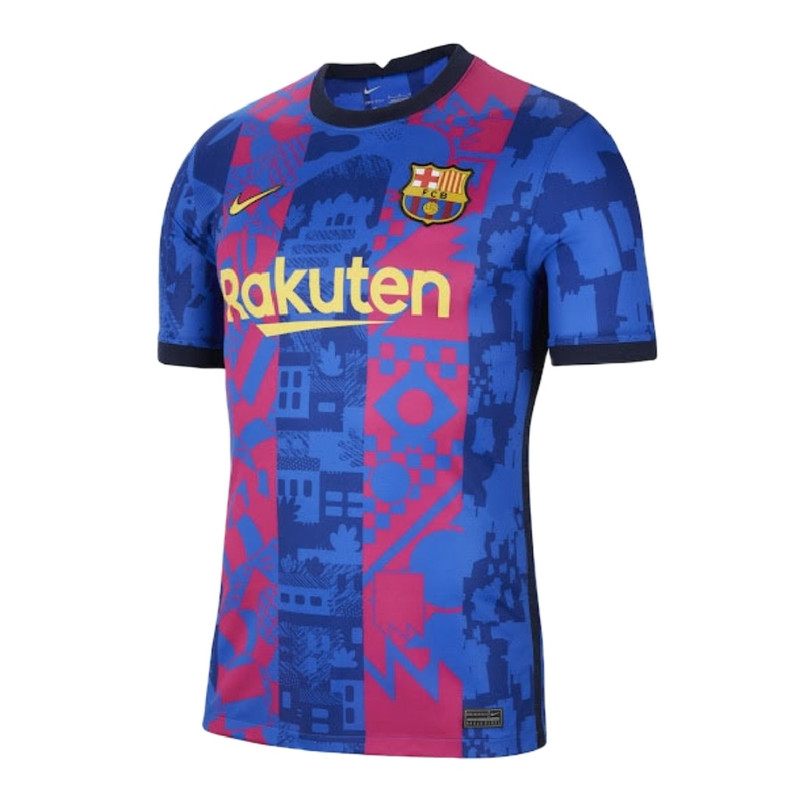 تی شرت ورزشی مردانه مدل لباس سوم بارسلونا 2022