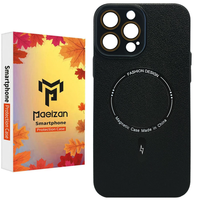 کاور پاییزان مدل مگنتیک بلک پترن طرح لاکچری مناسب برای گوشی موبایل اپل IPhone 13 Pro Max