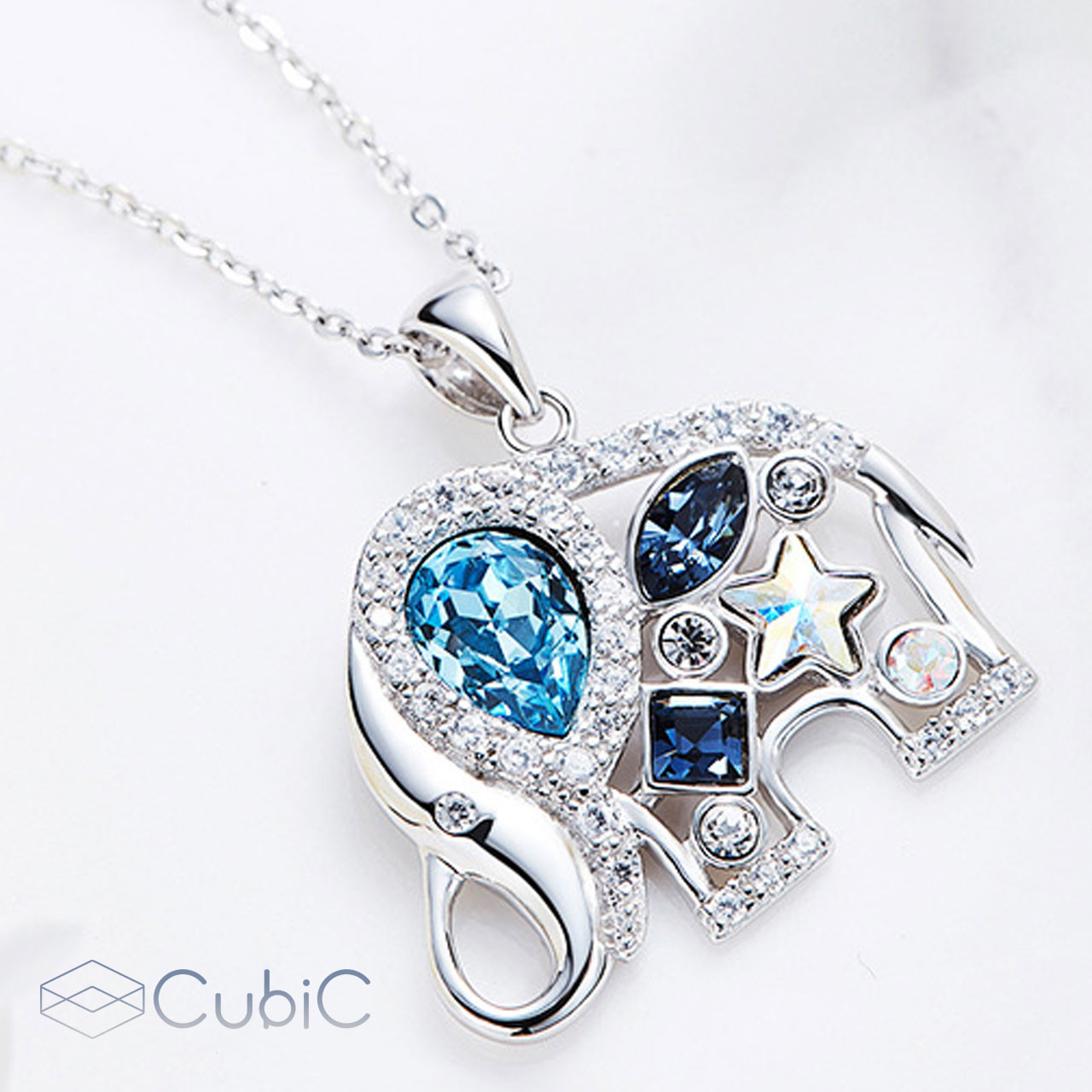 گردنبند نقره زنانه کوبیک مدل QP-9312 گردنبند نقره زنانه کوبیک مدل QP-9312