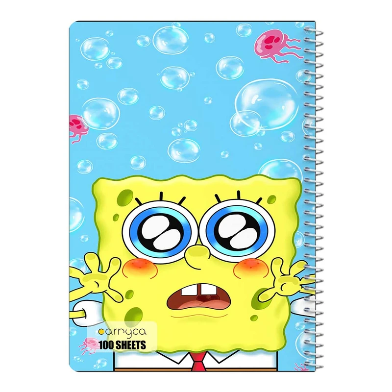 دفتر مشق 100 برگ سیمی کارنیکا طرح باب اسفنجی spong bob کد 57127