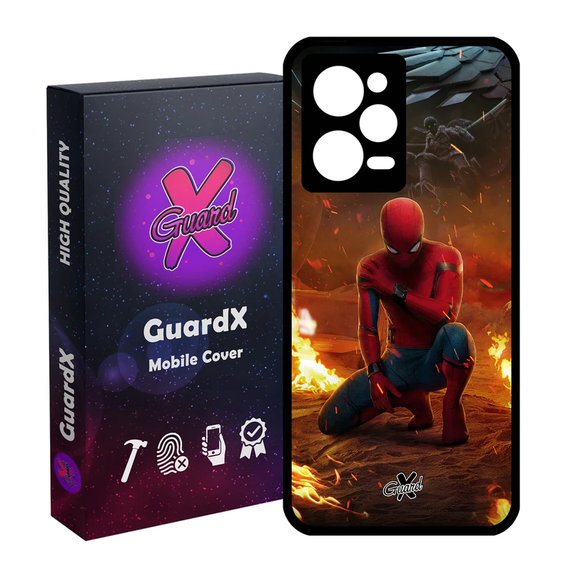 کاور گارد ایکس طرح Spider Man مدل Glass10098 مناسب برای گوشی موبایل شیائومی Redmi Note 12 Pro 5G/Poco X5 Pro 5G/Note 12 Pro Pro speed
