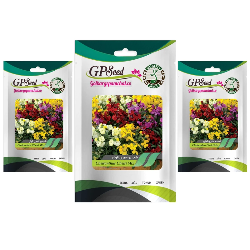 بذر گل شب بو خیری الوان گلدانی گلبرگ پامچال کد GPF-257 مجموعه 3 عددی