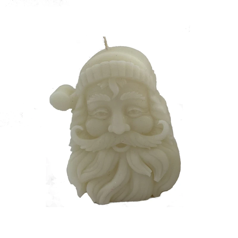 شمع دست‌ساز بدون‌بو مدل شمع کریسمسی بابانوئل کد 121 زمان اتمام 2 ساعت