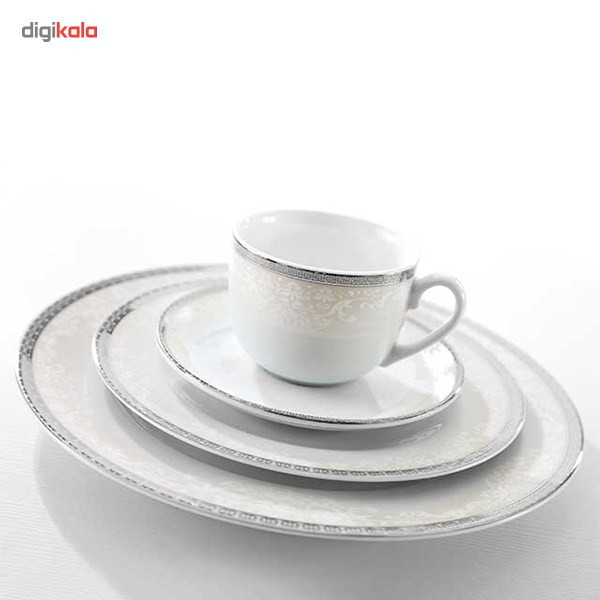 سرویس غذاخوری 102 پارچه چینی زرین ایران سری ایتالیا اف مدل Riva درجه عالی