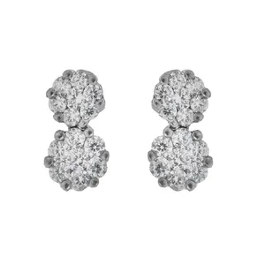 گوشواره نقره سیلور اسمیت مدل Flower 02