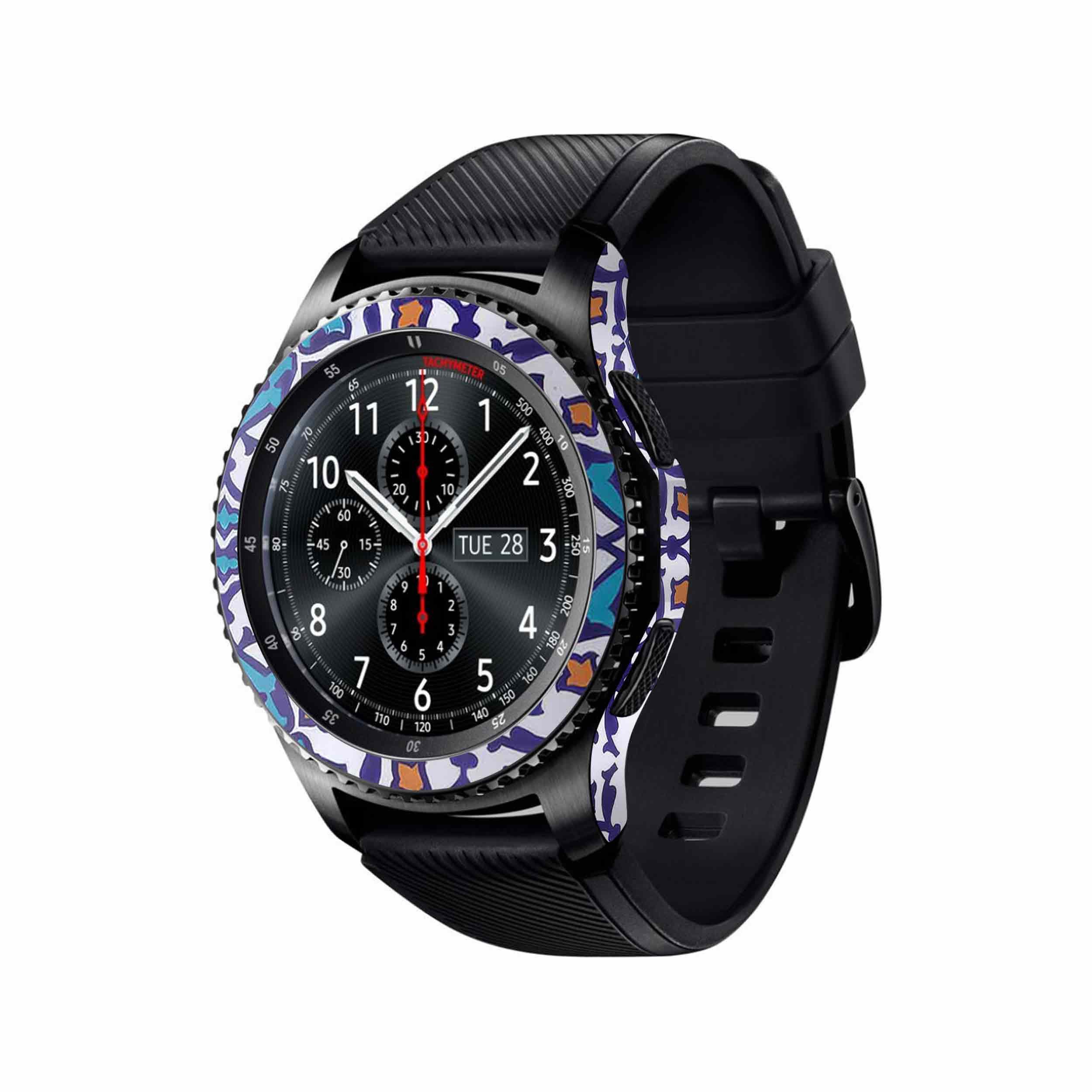 برچسب ماهوت طرح Homa-Tile مناسب برای ساعت هوشمند سامسونگ Galaxy Gear S3 Frontier