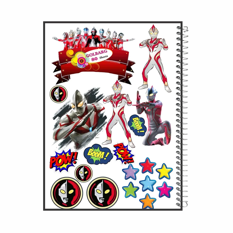 دفتر مشق 80 برگ گلبرگ طرح پسرانه کد 80955