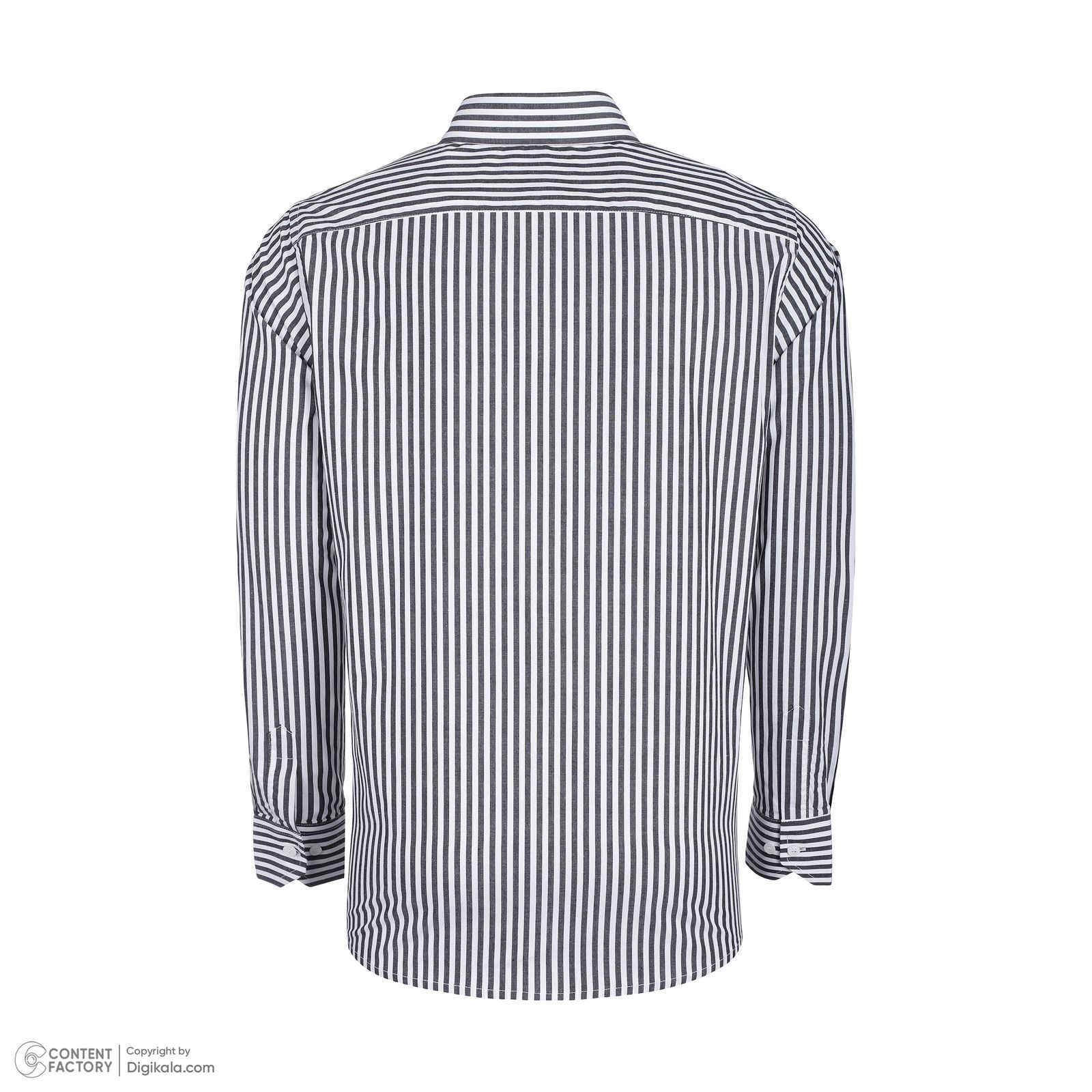 پیراهن آستین بلند مردانه پاتن جامه مدل کلاسیک 102721030205850 طرح راه راه - - 4