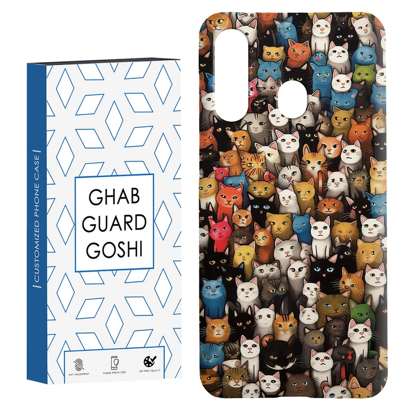 کاور قاب گارد گوشی طرح گربه کد Dimo-293 مناسب برای گوشی موبایل سامسونگ Galaxy A60 / M40