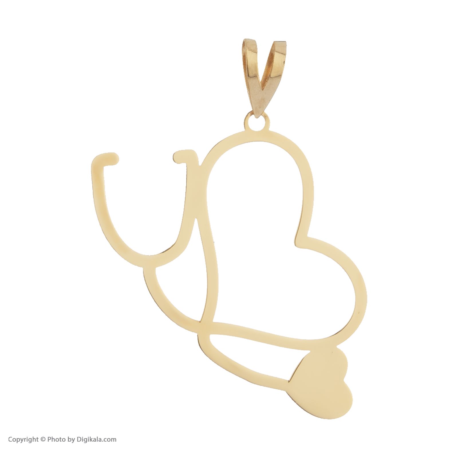 آویز گردنبند طلا 18 عیار زنانه مایا ماهک مدل MM1810 طرح گوشی پزشکی -  - 2