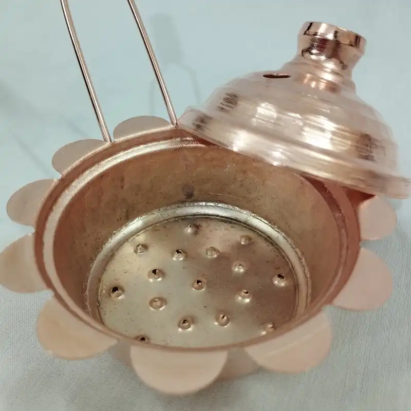 اسپند دودکن نقره فام آلومین مدل گلی طرح مس