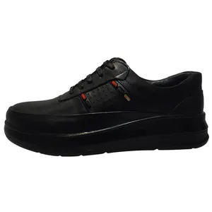 کفش طبی مردانه چرم تبریز مدل میلان رنگ مشکی