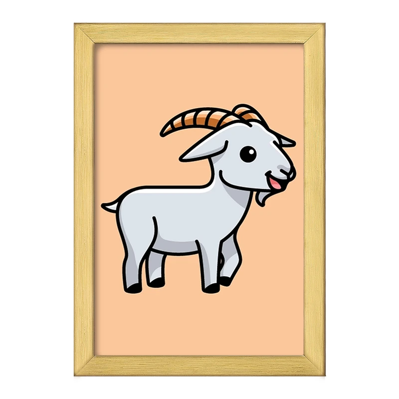 تابلو خندالو طرح حیوانات بامزه بز کد 28185