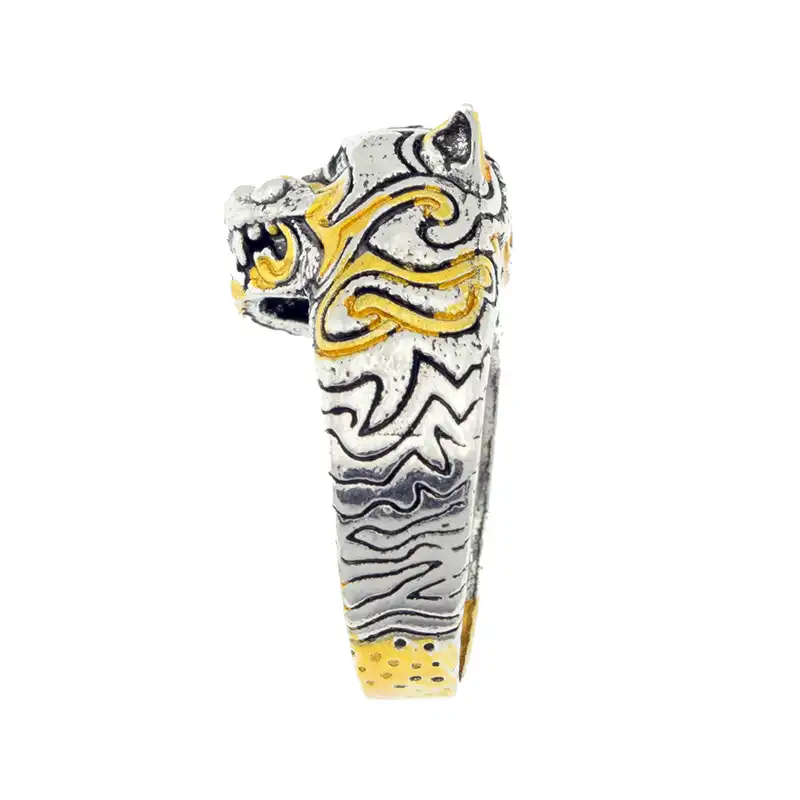 انگشتر برانت طرح پلنگ آتشین