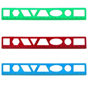 خط‌کش 20 سانتی‌متری مدل ژله ای بسته ۳ عددی