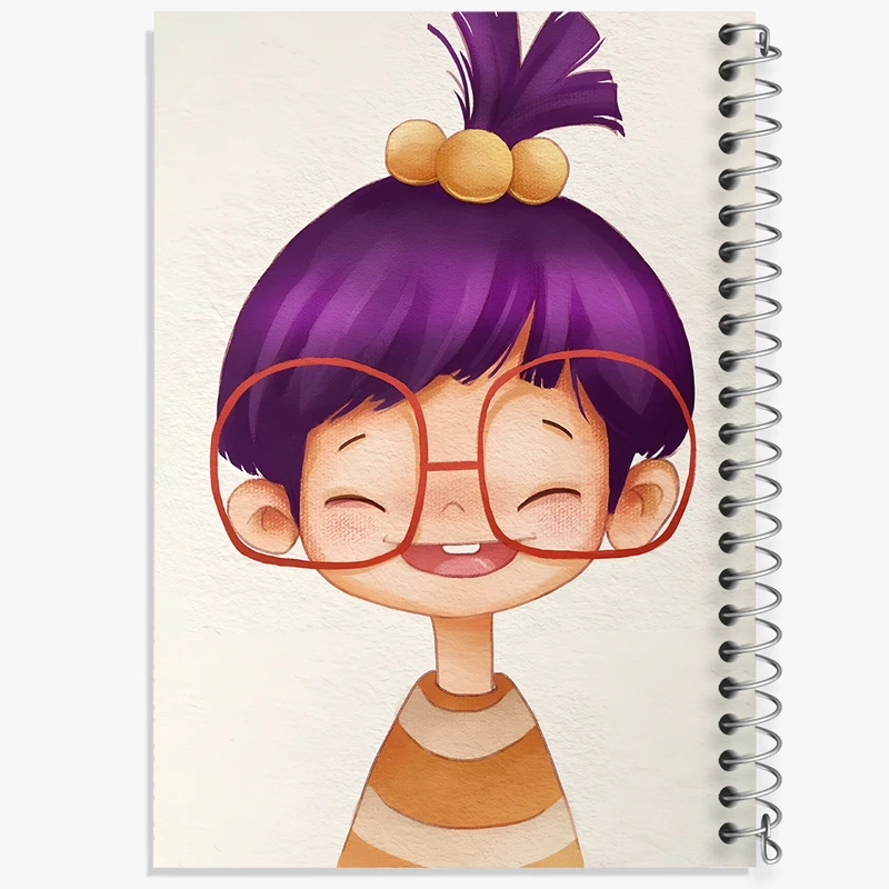 دفتر مشق 50 برگ خندالو طرح دخترانه کد F8382