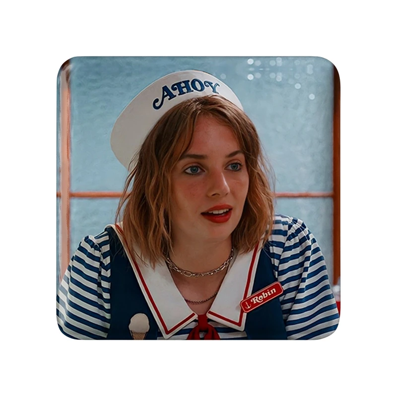 مگنت خندالو طرح رابین سریال استرنجر تینگز Stranger Things مدل مربعی کد 19347