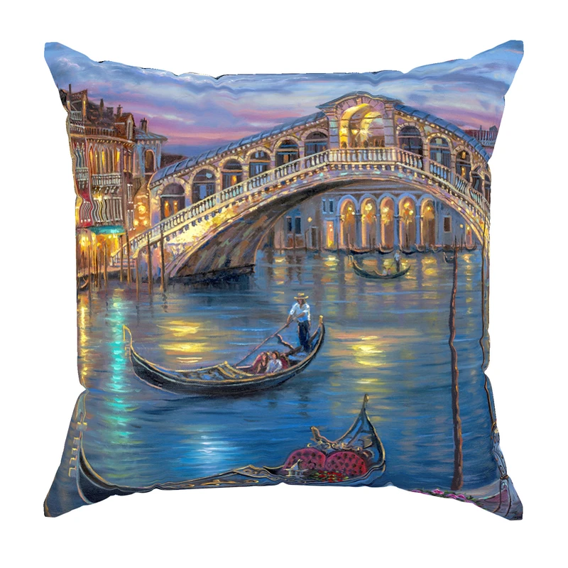 کاور کوسن مدل مخمل طرح نقاشی کد 5054