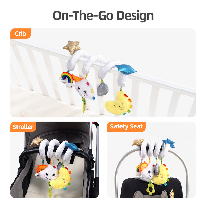 آویز تخت کودک جولی بی بی مدل WLTH8256J طرح ابر و ماه