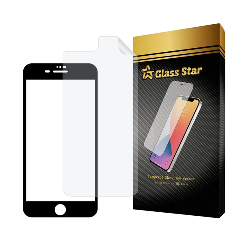 محافظ صفحه نمایش سرامیکی شفاف گلس استار مدل CERAMICNANOST مناسب برای گوشی موبایل اپل iPhone 8 Plus / iPhone 7 Plus به همراه محافظ پشت گوشی هیدروژل